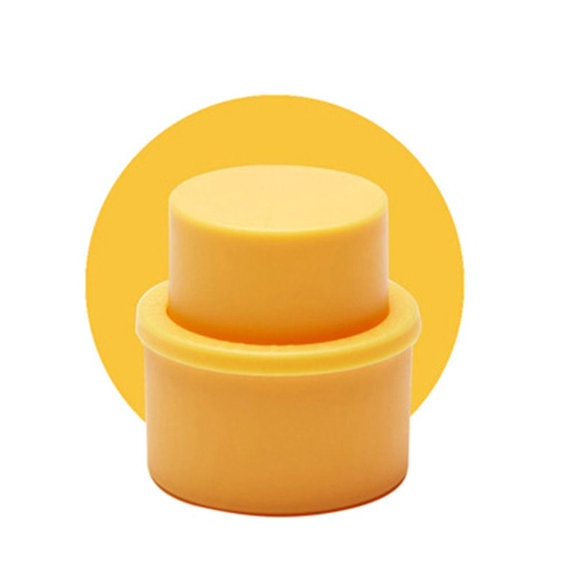 2pcs/Set Reusable Cola Pump Frizzy Carbonation Keeper Bottle Stopper Drink Sealer Beverage Saver Soda Cap YELLOW 2PCS