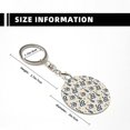 thumbnail image 3 of Naloa Snake Print Round Keychain Keychain Key Ring, Key Tag, Key Chain Bulk for Gift Accessories (Round), 3 of 7