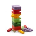 thumbnail image 1 of Multi Color Tumbling Wood Building Stacking Game 54 Piece Tumble, 1 of 5