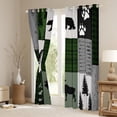thumbnail image 3 of Manfei Woodland Moose Deer Blackout Curtains Set of 2 (52x84 Each), Green Gray Black Checkered Window Curtains, Vintage Lodge Cabin Curtains and Drapes, Luxury Bedroom Decor, 3 of 6