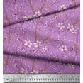 thumbnail image 2 of Soimoi Georgette Viscose Tissu Feuilles & Azalée Tissu Imprimé Floral par la Cour 42 Pouces de Large, 2 of 3