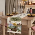 thumbnail image 2 of Table Runners 108 Inches Long Dress Scarves, Spring Flowers Farmhouse Coffee/Dining/Kitchen Table Runner for Living Room, Farmhouse Hydrangea Sunflowers Bunny on Linen 13x108 Inch, 2 of 9