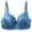 Blue, variant on Womens Daily Bra Comfortable Breathable Push Up Lace Bra Underwire Plunge Full Coverage Bras Plus Size Support