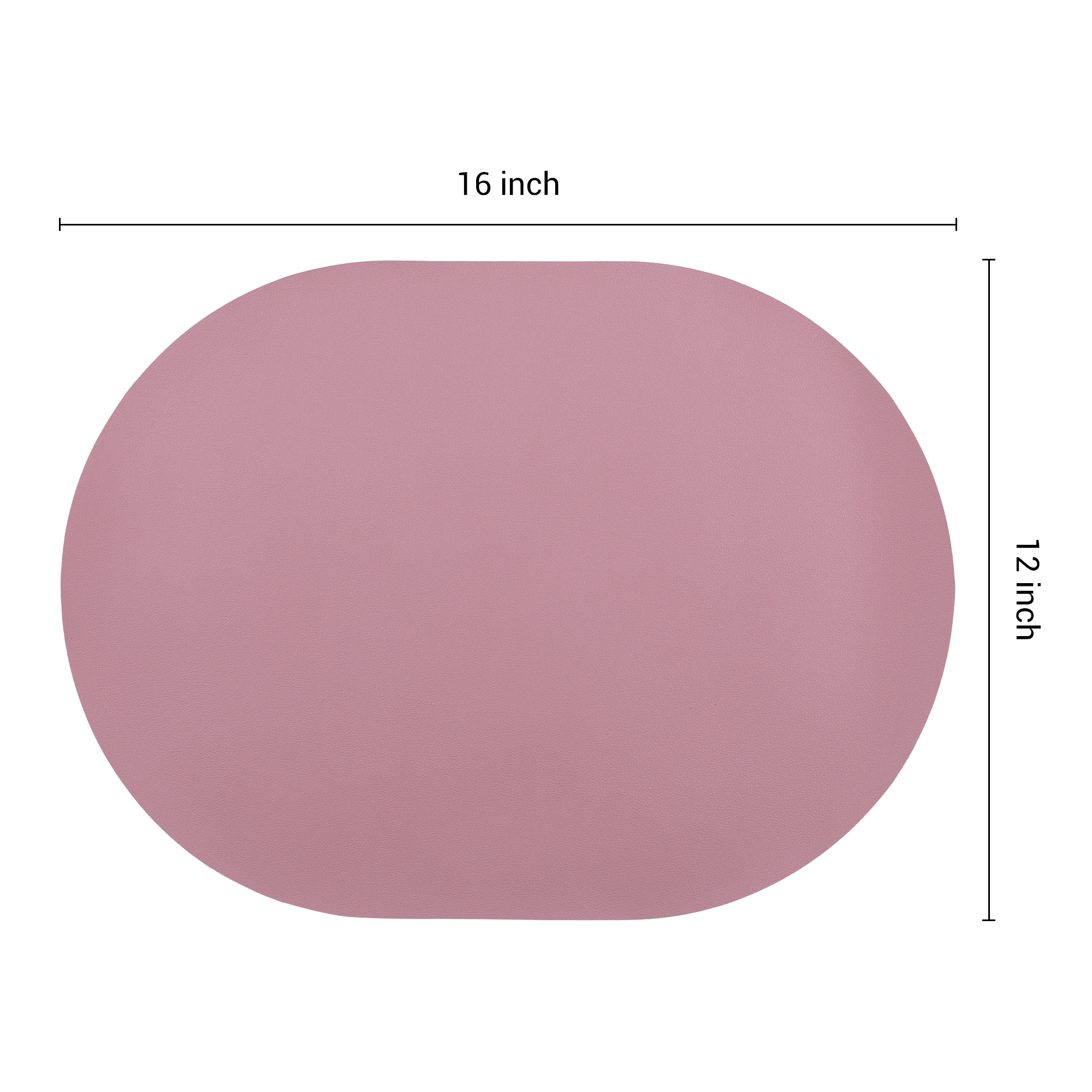 Unique Bargains Set of 6 Leather Table Placemats for Dining Table Decor Purple Pink
