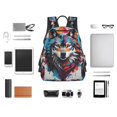 thumbnail image 4 of Fotbe Tie-Dye Wolf Head Mochila Ligera para Hombres y Mujeres - Duradera y Resistente al Agua, Ideal para Escuela, Trabajo, Viajes y Uso Diario, 4 of 7