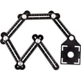 thumbnail image 1 of Wohao Multi-Angle Measuring Ruler with Positioning Hole, 6-Sided Aluminum Alloy Folding Ruler,Template Measuring Tool,Black，JUN, 1 of 5