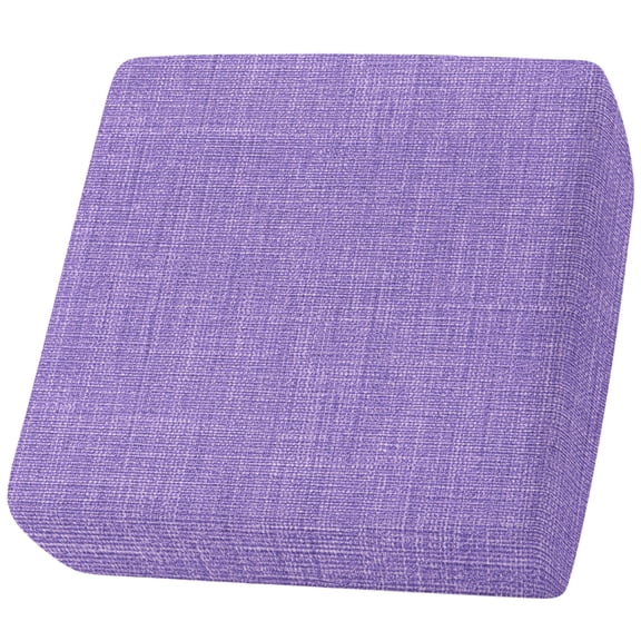 Couch Cushion Covers 1 Pcs Purple Linen Texture Stretch Sofa Cushion Slipcovers Farmhouse Solid Color Soft Sofa Cover Elastic Non-Slip Sofa Seat Cover Furniture Protector