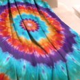 thumbnail image 3 of Colorful Tie Dye Mandala Pattern Blanket,Comfortable Soft Flannel Throw Blanket,All Season,Warm Lightweight Blankets for Sofa Bed Couch Living Room Chair,40"x50", 3 of 4