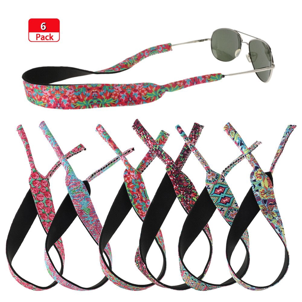 Lot 6 Cordons Lunettes Flottants Sports – Sangles Réglables Pour Natation, Plage, Hommes Femmes Enfants, Anti-Perte Eau