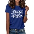 thumbnail image 7 of Ankishi Funny Tshirt Women Stronger Than The Storm Fashion Casual T Shirt Summer Loose Fit Clothes for Travel Dating, 7 of 7