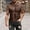 Brown, variant on Hemlock Mens Summer Tops Swim Short Sleeve Tshirts Workout Button Up Dress Shirts,Fashion Casual 3D Digital Printing Muscle Exercise Fitness T-Shirt Top Blouse,White M