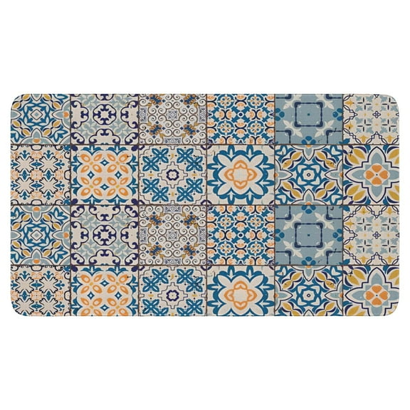 Bohemian Retro Diamond Pattern (3) Door Mat Welcome Door Mat for Front Door, Home Entrance, Yard, Floor, Patio, Non Slip Spring Summer Welcome Mat Indoor Outdoor Doormat 30"*17"