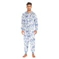 thumbnail image 6 of joogoo Vintage Bows Blue Unisex Adults Onesies Pajamas Jumpsuits L, 6 of 7