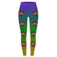 thumbnail image 3 of WILLBEST Pantalones de Yoga Con Estampado de Plumas de Carnaval Para Mujer, Leggings de Entrenamiento de Cintura Alta Para Correr, Gimnasio, Fitness, Comodidad y Elasticidad. Grande, 3 of 3