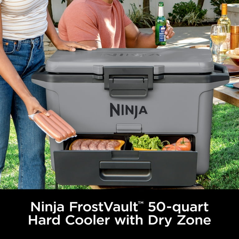 Ninja FrostVault 50qt Hard Cooler, Dry Zone, 6-Day Ice Retention