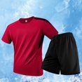 thumbnail image 6 of Miqool Big and Tall Men's Activewear Short Sleeve Crewneck Tee and Shorts Set Summer Outfit Casual Athletic Sports Tracksuit, 6 of 8