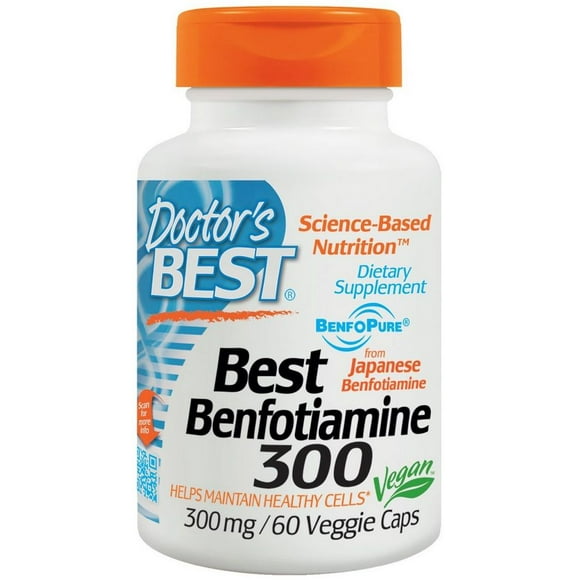 Doctor's Best Benfotiamine 300 Mg 60 Capsules Végétariennes 2 Packs