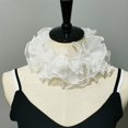 thumbnail image 2 of Women Victorian Neck Ruffle Collar Elizabethan Organza Ruffle False Collar Women's Blouse Collar Detachable Clown Choker for Party, 2 of 7