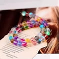 thumbnail image 2 of HOOUN Fashion 6-12mm White / Gray Gleamy Rainbow Moonstone Round Loose Beads 15'' AAA-Multi-Color-8mm, 2 of 4