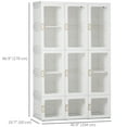 thumbnail image 3 of HOMCOM Portable Wardrobe Closet, Bedroom Armoire with Cube Storage, 3 of 10