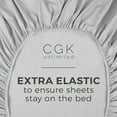 thumbnail image 4 of CGK Linens Hotel Luxury Single Fitted Sheet Only - Twin XL Size Wrinkle-Resistant Bottom Sheet, Fits Mattress Up To 16", Light Gray, 4 of 6