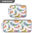 thumbnail image 4 of Dailycode 2 Pcs Kitchen Rug Set Non Slip Absorbent Soft Floor Mats for Kitchen Bathroom Cartoon Colorful Caterpillar 19.7"x27.6"+19.7"x47.2", 4 of 7