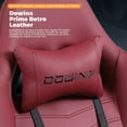 thumbnail image 4 of Dowinx Gaming Chair Office Chair, Vintage Computer Chair Massage PU Leather Gamer Chairs with Footrest Red, 4 of 7