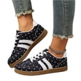 thumbnail image 3 of Willtoo Polka Dot Sneakers Women Lace Up Flat Polka Dot Sneakers Low Profile Round Toe Dotted Sneaker, 3 of 5