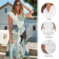 thumbnail image 6 of Garronmavis Lotus Cat Matching Couple Outfits Mens Button Down Shirt Size S Hawaiian Tops Workwear and Womens Short Sleeve Dress A-Line Elegant Summer Beach Dresses, 6 of 7
