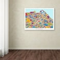thumbnail image 3 of Trademark Fine Art "Edinburgh Street Map III" Canvas Art by Michael Tompsett, 3 of 3