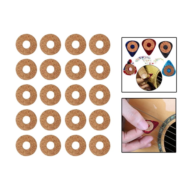 20 piezas de púas de guitarra, empuñadura de corcho, de plectro, empuñaduras antideslizantes, accesorio para sujetar púas de guitarra shamjiam Puños de púas