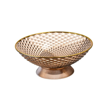 

Pedestal Fruit Bowl Large Serving Tray for Dining Room Farmhouse Centerpiece orange