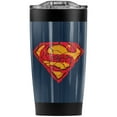 thumbnail image 1 of Superman Shattered Shield Logo Stainless Steel Tumbler 20 oz Coffee Travel Mug/Cup, Vacuum Insulated & Double Wall with Leakproof Sliding Lid | Great for Hot Drinks and Cold Beverages, 1 of 7
