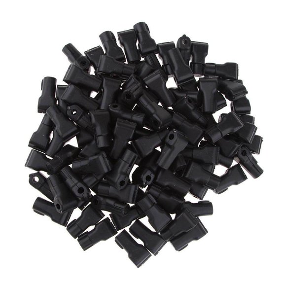 Maoww 100 Pcs Crochet Antivol Cadenas de Sécurité Noir 4 mm