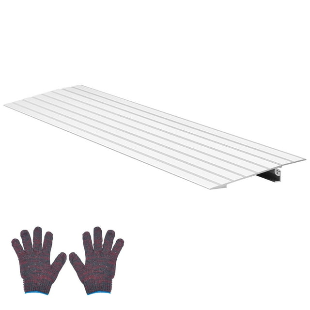 KFFKFF Door Threshold Ramp, 1 inch Rise, Aluminum Alloy Threshold Ramp Rated 800 lbs Load Capacity, Handicap Ramps for Home Steps for Wheelchair