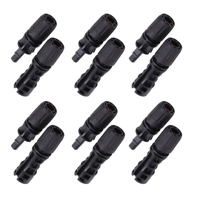 Conector de cable para panel solar, 12 piezas, conector solar fotovoltaico, kit de conector solar, conector solar, valor inmejorable