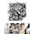 thumbnail image 4 of Grey Geometric Cloth Napkins Set of 4 Reusable Dinner Napkins, Retro Black White Abstract Striped Lines Cocktail Napkin Washable Table Napkins for Wedding/Holiday Party/Baby Shower 20"x20", 4 of 7