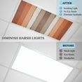 thumbnail image 4 of Burnt Orange Brown Fluorescent Light Covers, Farmhouse Vintage Wooden Magnetic Light Covers for Ceiling Lights, Fluorescent Ceiling Shade Filters for Classroom Bedroom Office 4x2Ft x 1PCS, 4 of 8