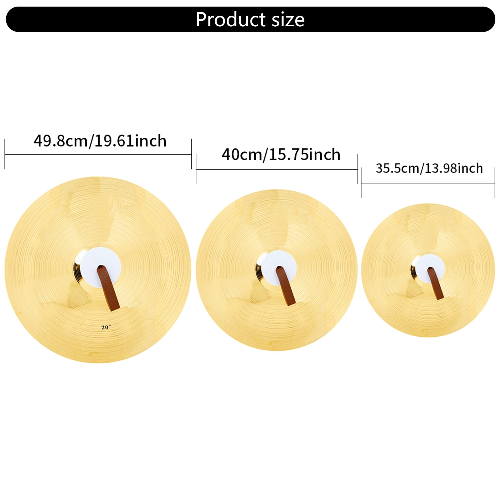1Pair Brass Ensembles Cymbals Multiuse Practice Cymbals Portable Percussion Instruments Musical Toy Easy to Use