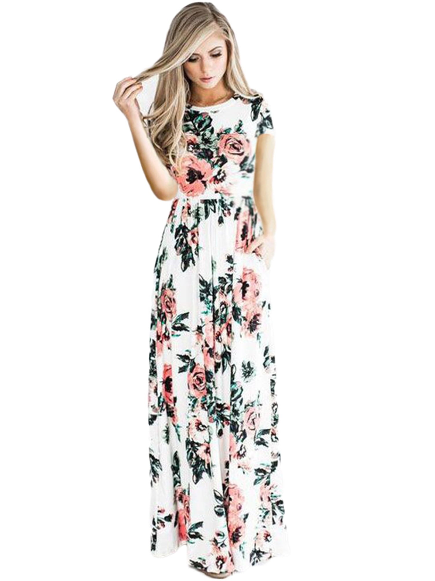 floral evening maxi dress