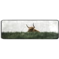 thumbnail image 5 of Dreamtimes Lush Highland Cattle Runner Rug 2'x6' Kitchen Rug Non Slip with Rubber Backing Green Pasture Washable Soft Area Rug Carpet Entryway Rug Runner for Hallway Bedroom Kitchen Decor, 5 of 6
