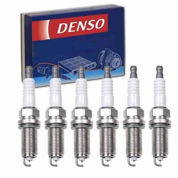 6 pc DENSO 3450 Spark Plugs for 11182-82Z10 18850-11050 22401-ZE01B 22401-ZJ51B FK16HR11 Ignition Wire Secondary Fits select: 2008-2019 NISSAN FRONTIER, 2007-2015 NISSAN TITAN
