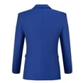 thumbnail image 5 of Wehilion Men's Premium Stretch Classic Fit Suit Jacket Separate Coat-Regular and Big & Tall Sizes Long-Sleeve Button-Front Blazer,Royal Blue,XXXL, 5 of 5