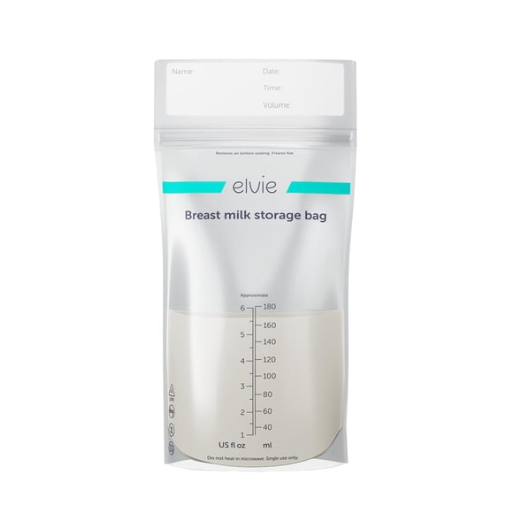 Bolsas para Almacenamiento de Leche Materna Elvie con Doble Sellado Antiderrames 100 Unidades