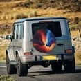 thumbnail image 3 of Fotbe Red And Blue Fire Wolf Spare Tire Cover Thickening Universal Fit for Jeep, Trailer, RV, SUV, Truck, Tough Tire Wheel Soft Cover-17 inch, 3 of 8