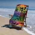 thumbnail image 4 of PHYHOO Colorful Skull Beach Towels Oversized Microfiber Beach Towel for Adults Extra Large Beach Towel Sand Free Towel for Outdoor Travel Swim Pool Camping 30x60in, 4 of 8