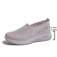 thumbnail image 4 of Women's Loafers Slip on Knit Mesh Lightweight Breathable Walking Shoes Casual Dressy Flat Driving Shoes Red Size 6, 4 of 7