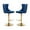 Blue | Gold, variant on Tcbosik Modern Velvet Fabric Swivel Barstools Set of 2, 24.8"-33" Height Adjustable Counter Bar Chair, Upholstered Bar Stool for Kitchen Island, Dining Room, Easy Assembly, Gray