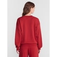 thumbnail image 3 of No Boundaries Pullover Crewneck Sleep Top with Long Sleeves, Women's XXS-3X, 3 of 5