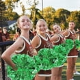thumbnail image 5 of Metallic Cheerleading Pom Poms, 6Pcs Cheerleaders Cheer Pom Poms with Baton Handle, Cheering Squad Hand Flower, 5 of 7